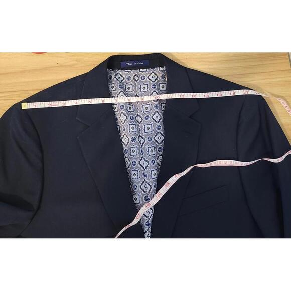 Elegant Alan Flusser Navy Blazer  SEE MEASUREMENTS IN PIC - Picture 7 of 9